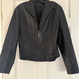 Siena Studio Classic Black Leather Jacket